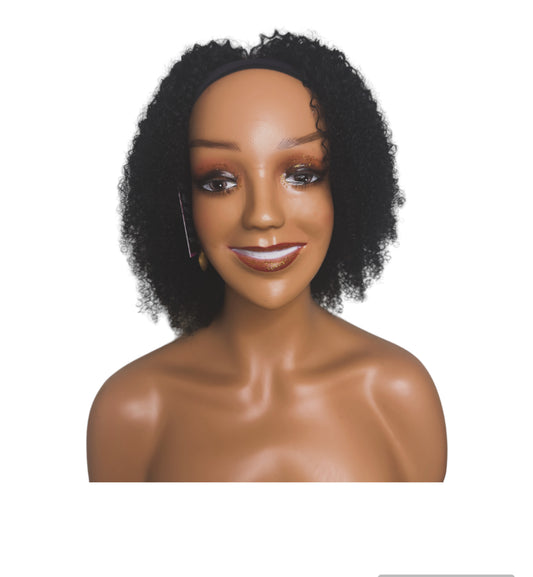 Headband kinky curly wig