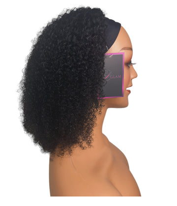 Headband kinky curly wig